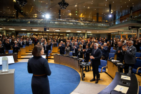 Словы Ціханоўскай, якія ў Боне віталі стоячы