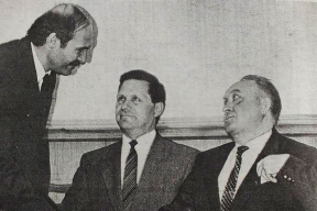 «Ці лепш было б, каб у 1994‑м годзе Лукашэнку перамог Кебіч? Не!» Лябедзька паспрачаўся з Навумчыкам